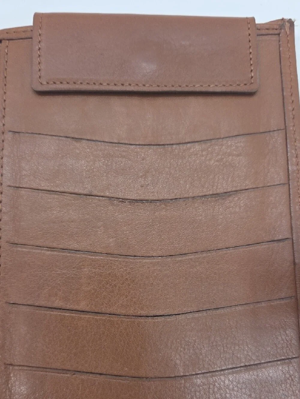 Bosca Nappa Calf Brown Leather Men's Wallet Organizer with Snap Closure